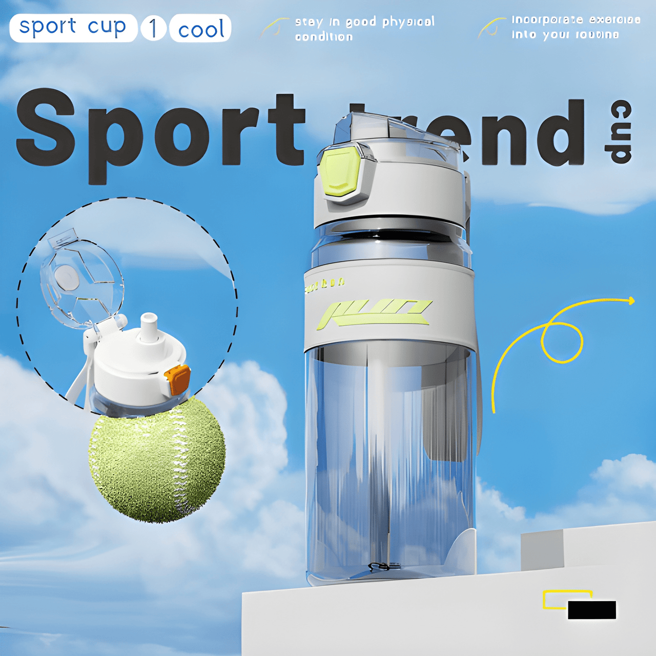 SPORT TREND CUP WATER BOTTEL FOR KIDS AND ADULTS
