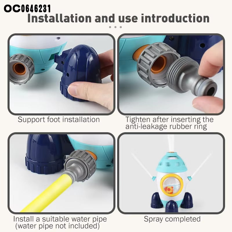 GARDEN ROTATION WATER SPRAY ROCKET TOY