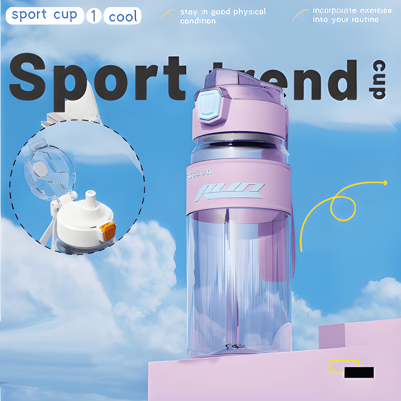 SPORT TREND CUP WATER BOTTEL FOR KIDS AND ADULTS