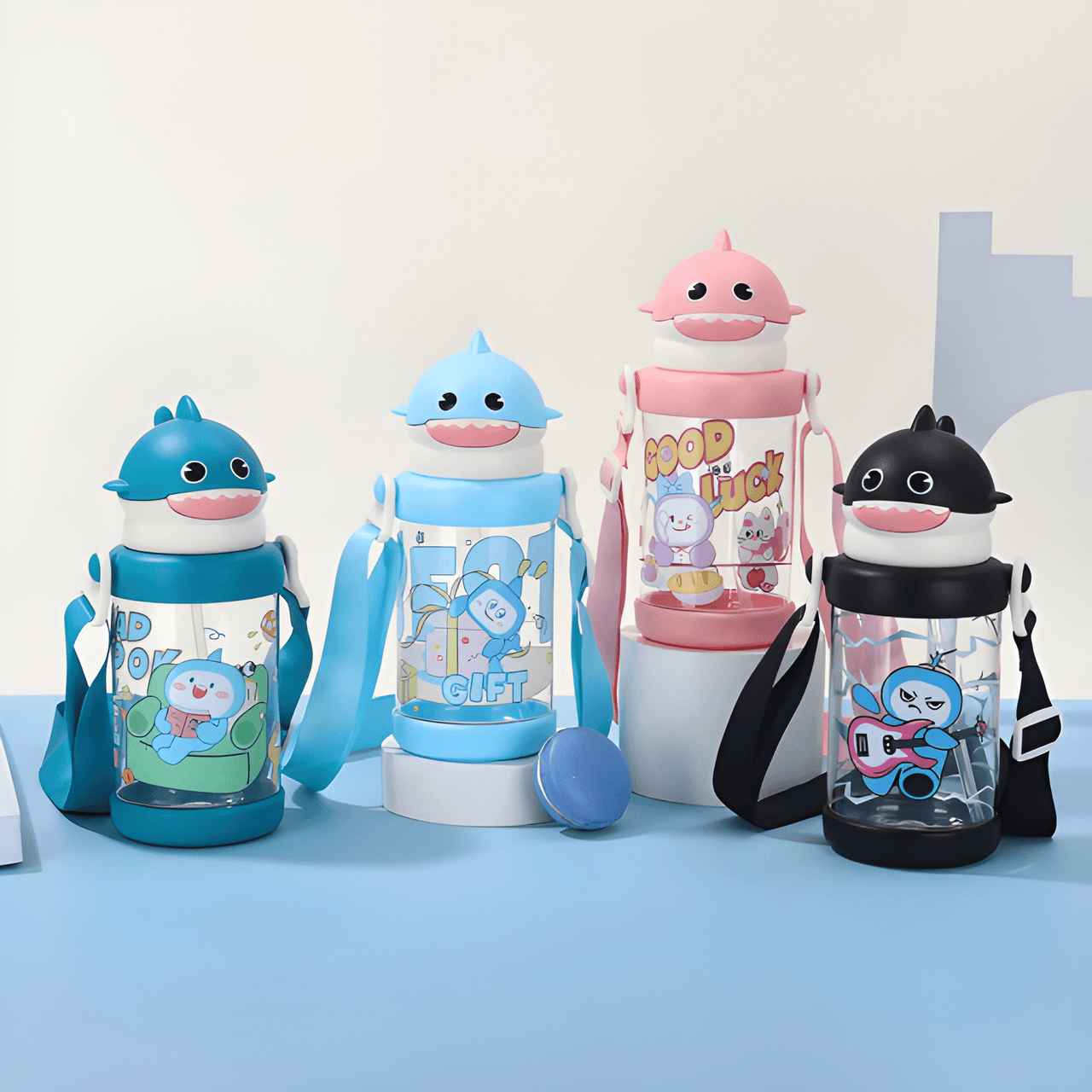 CUTE SHARK SQUAD WATER BOTTLES ( PACK OF 1 )
