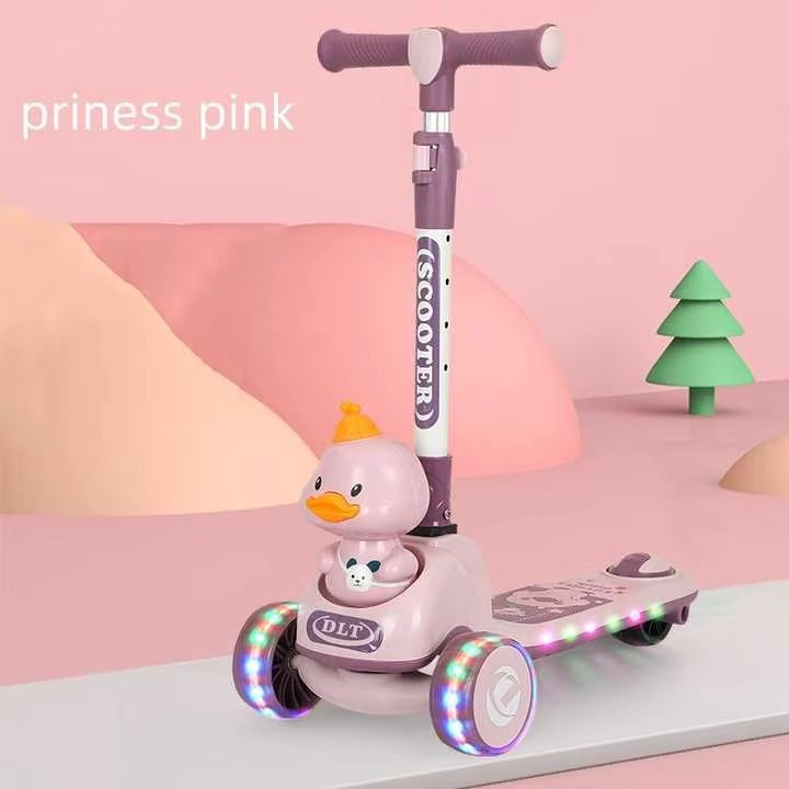DUCK FACE 3 WHEEL SMART FOLDABLE SCOOTY WITH LIGHT