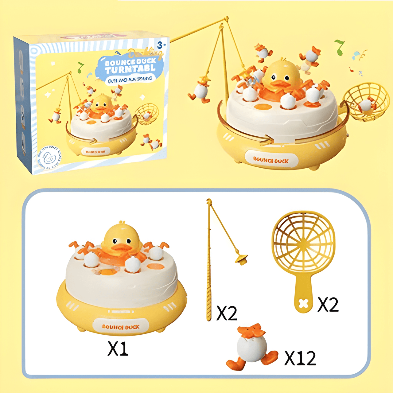 FUNNY DUCK LAUNCH TURNTABLE FUN GAME