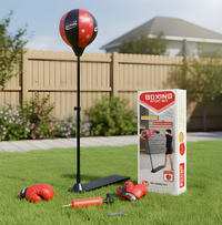 Thumbnail for KIDS BOXING STAND GLOVES & PUMP (HEIGHT-ADJUSTABLE)