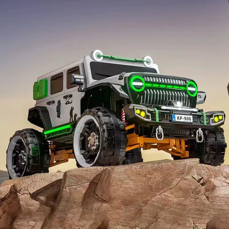 KIDS 2 SEATER HUMMER RIDE ON JEEP WITH LIGHT & SOUND