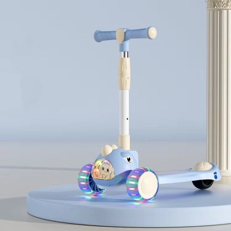 DINO HEIGHT ADJUSTABLE FOLDABLE SCOOTY WITH MUSIC AND LIGHT