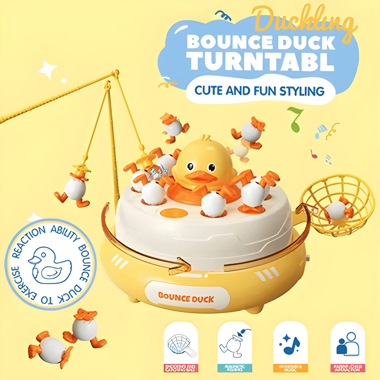FUNNY DUCK LAUNCH TURNTABLE FUN GAME