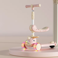 Thumbnail for DINO HEIGHT ADJUSTABLE FOLDABLE SCOOTY WITH MUSIC AND LIGHT