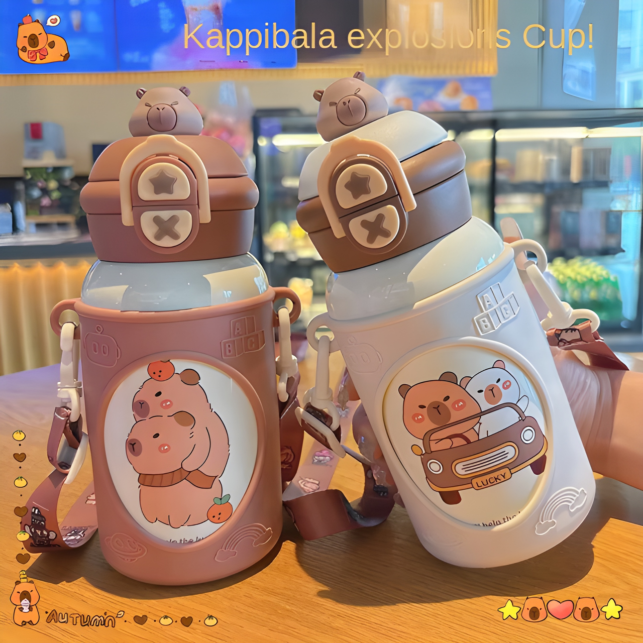 CARTOON-THEMED THERMOS WATER BOTTLE FOR KIDS ( PACK OF 1 )