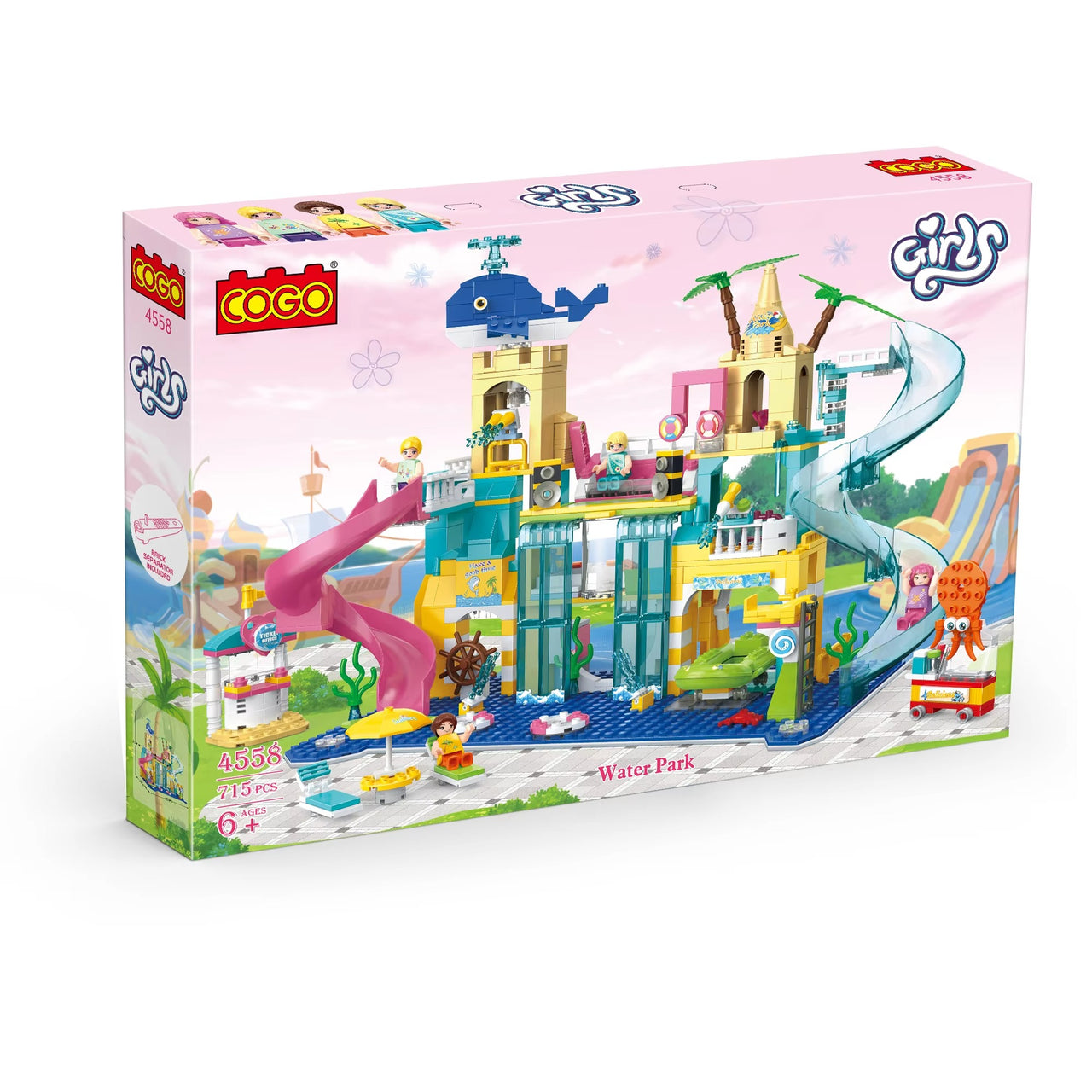 COGO GIRLS WATER PARK BUILDING BLOCKS - 715PCS