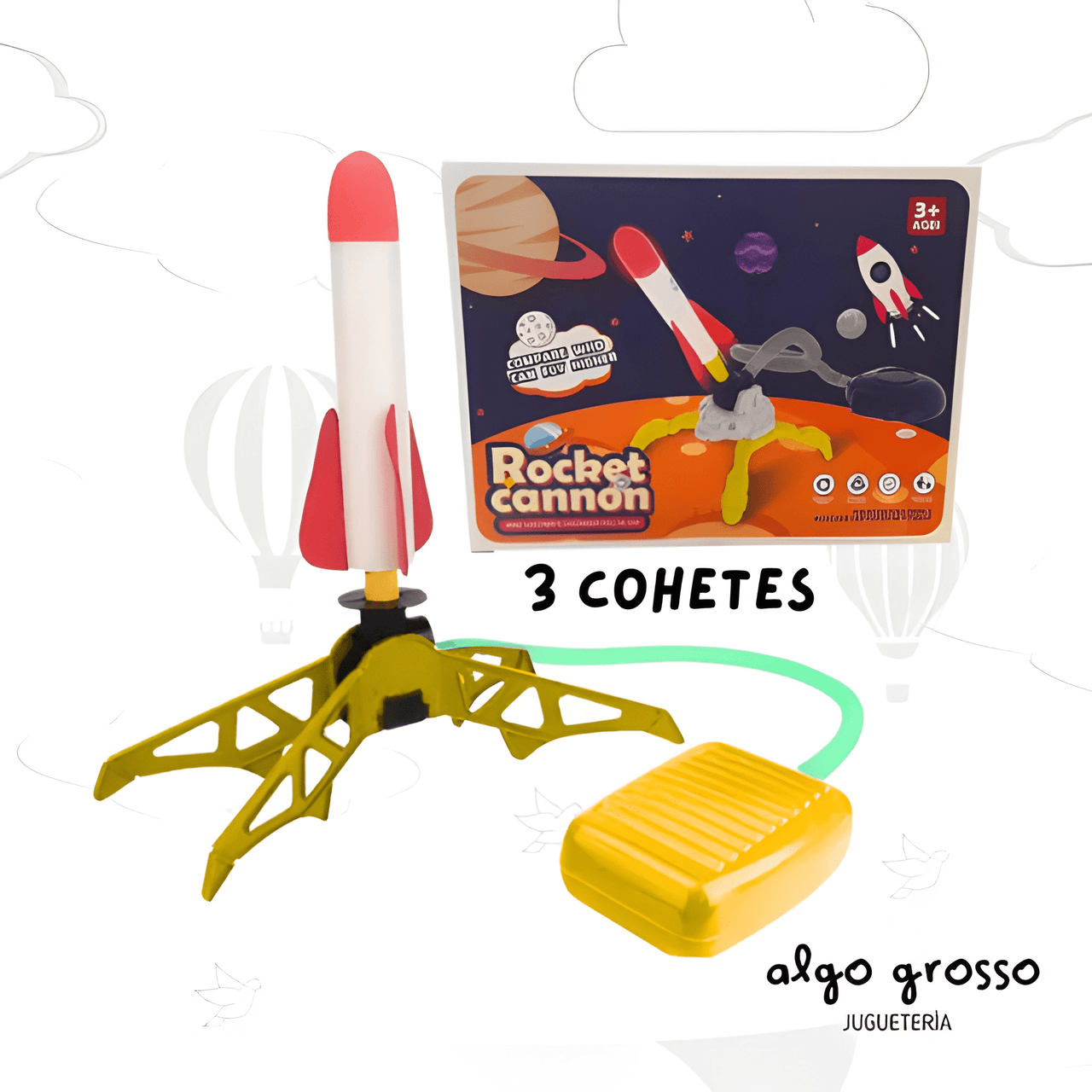 KIDS AIR-POWERED ROCKET LAUNCHER SET – STOMP & LAUNCH SPACE ADVENTURE KIT