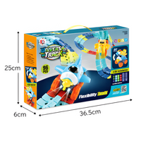 Thumbnail for UNIVERSAL FLEX TRACK SET - 96-PIECE DIY RACING TRACK WITH LIGHT-UP CAR