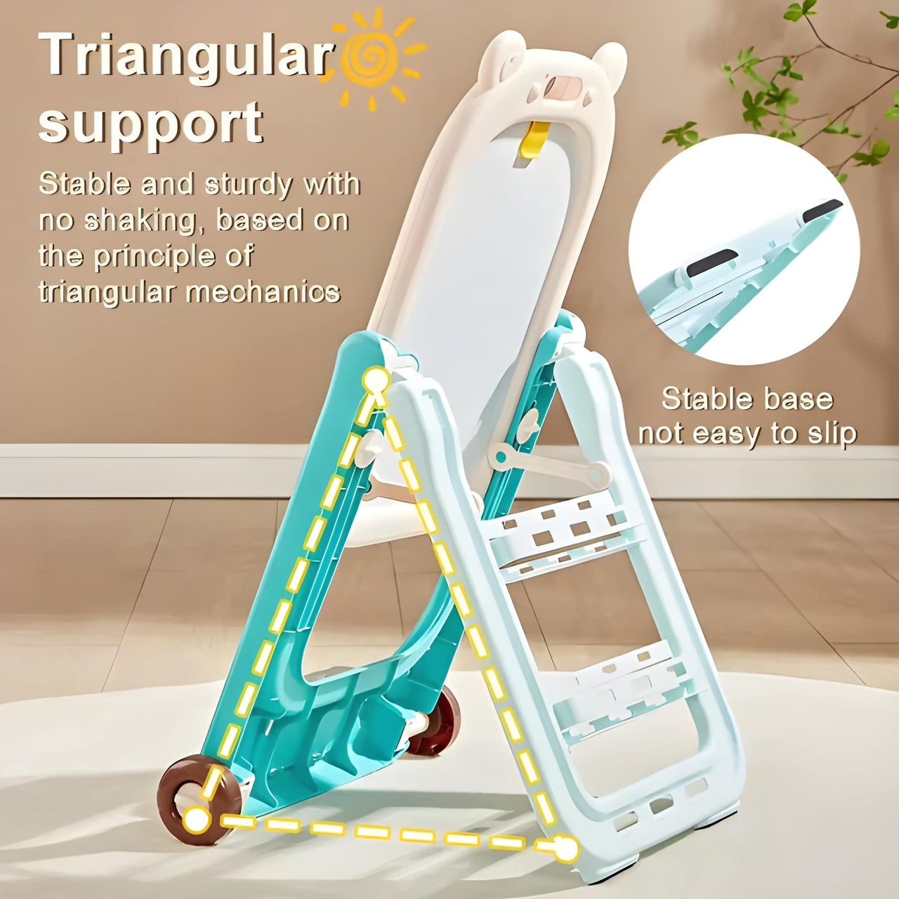 ADORABLE BEAR DOUBLE-SIDED KIDS EASEL DRAWING BOARD