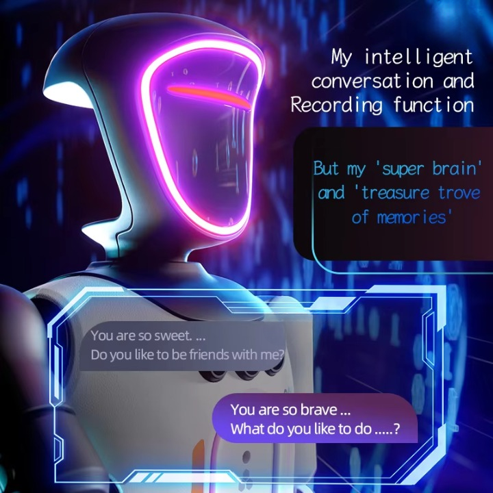 AI INTELLIGENT ROBOT SMART CONVERSATIONAL FEATURES DANCING & LIGHT EFFECTS FOR KIDS