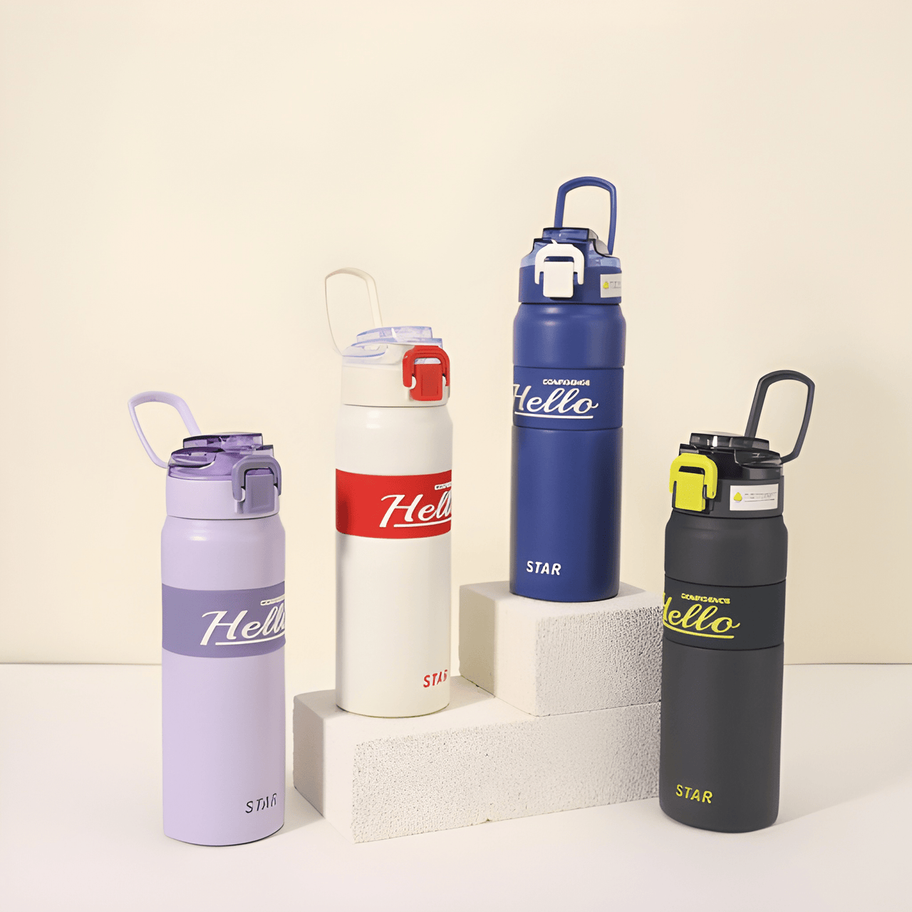 HELLO STAINLESS STEEL WATER BOTTLE ( PACK OF 1 )