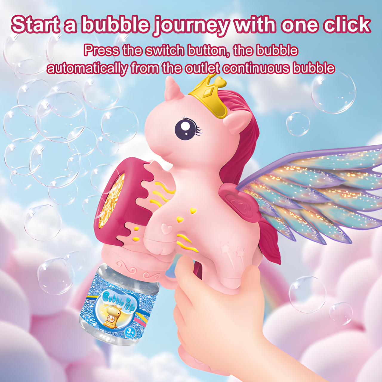 ELECTRIC STAY MAGICAL BUBBLE UNICORNS - LIGHTS MUSIC & FUN