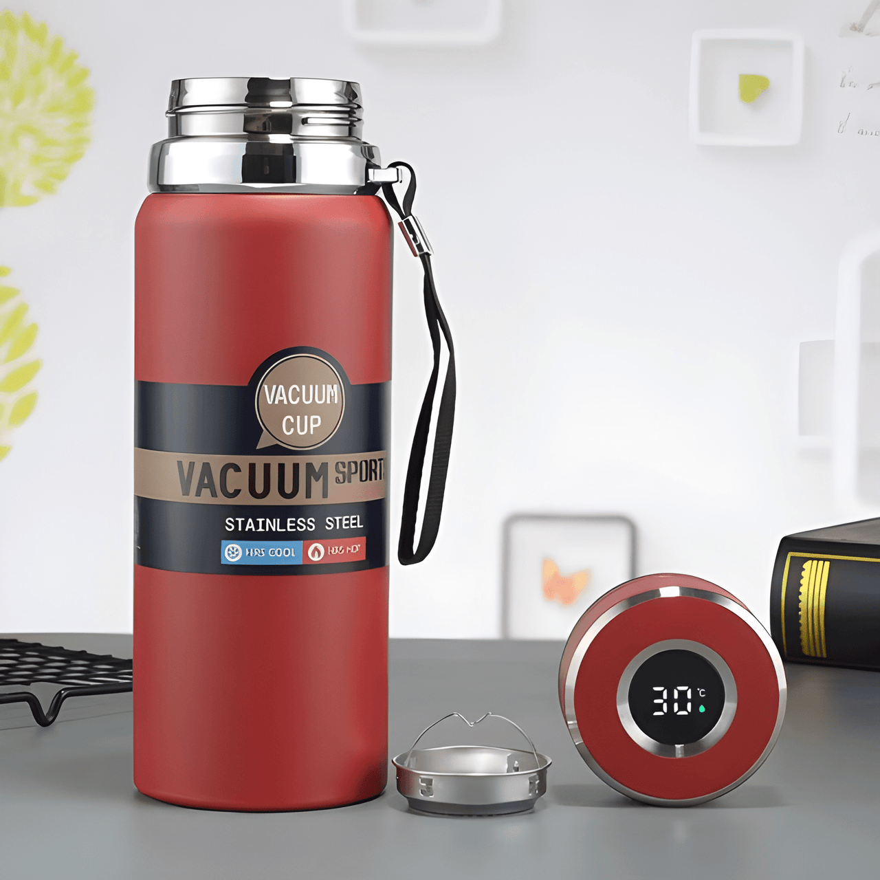 VACUUM SPORTS SMART TEMP DISPLAY THERMOS WATER BOTTEL ( PACK OF 1 )