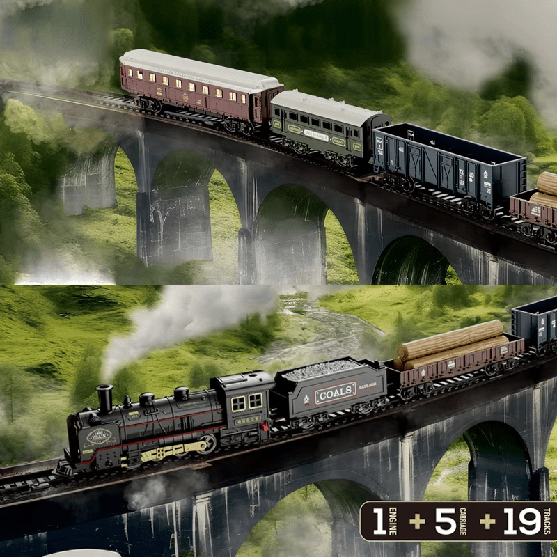 VINTAGE ELECTRIC STEM TRAIN WITH TRACKS