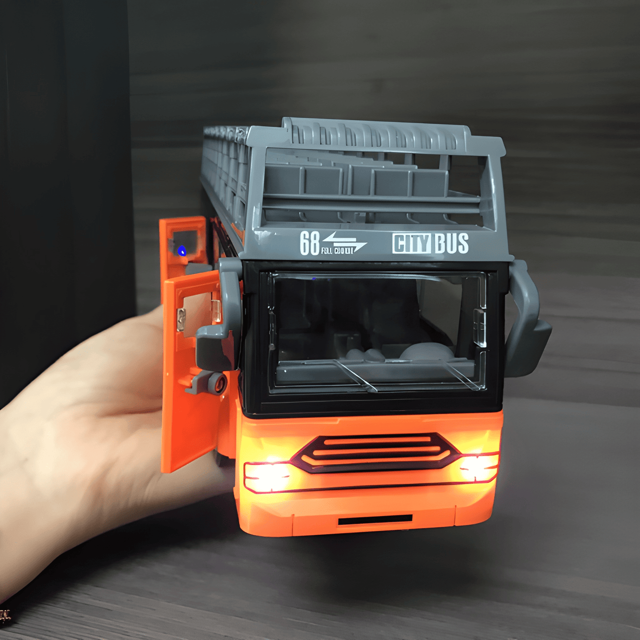 RC CITY DOUBLE DECKER BUS WITH MUSIC AND LIGHTS    ( PACK OF 1 )