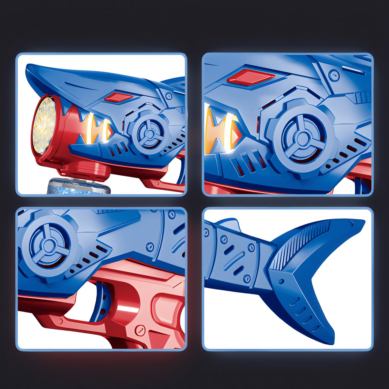 33 HOLES SHARK BUBBLE GUN TOY