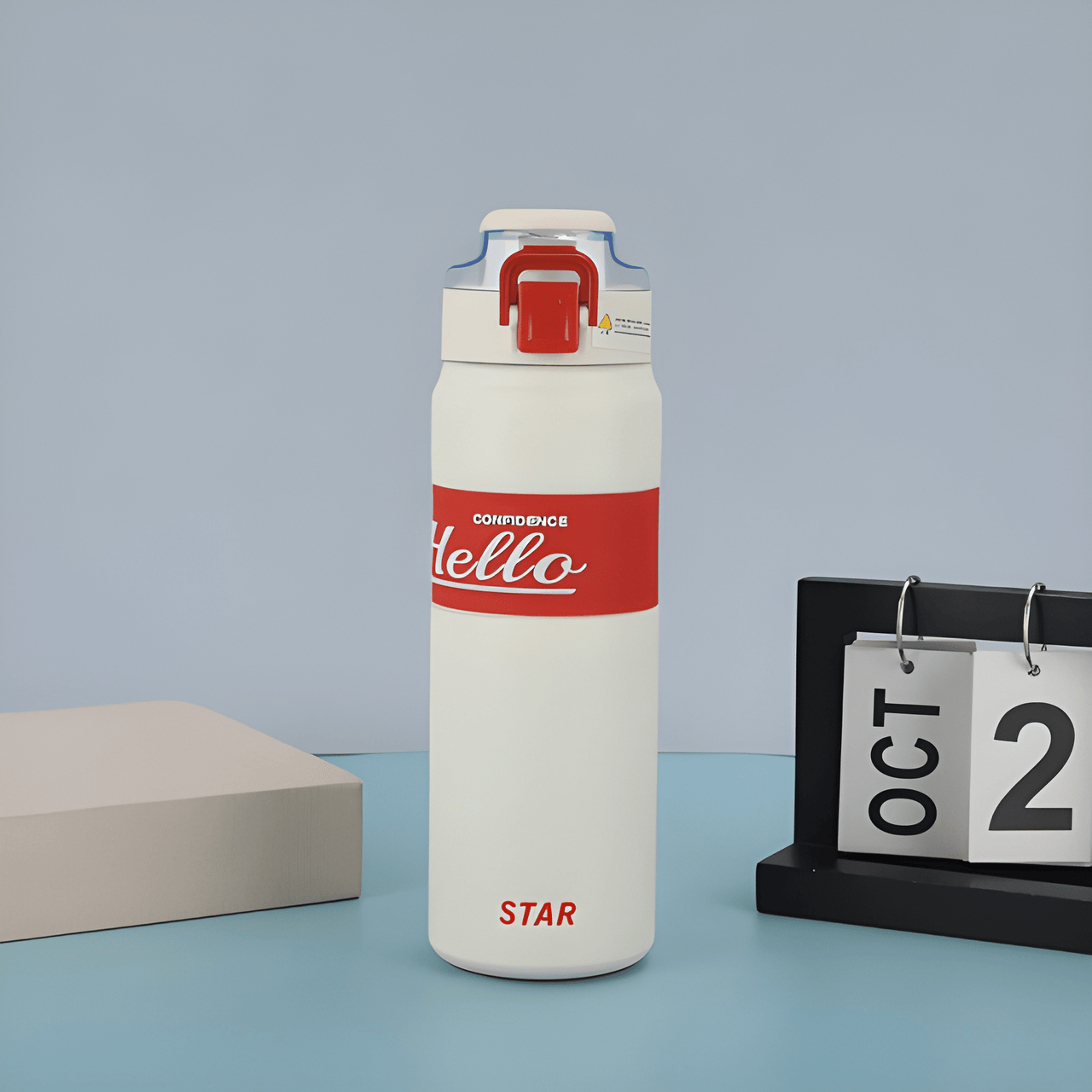 HELLO STAINLESS STEEL WATER BOTTLE ( PACK OF 1 )