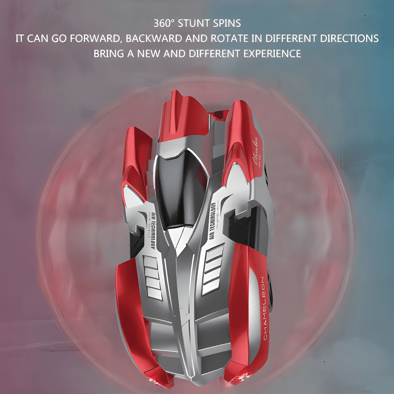 REMOTE CONTROL WALL CLIMBING CAR WITH 360° SPINS WITH LED LIGHTS