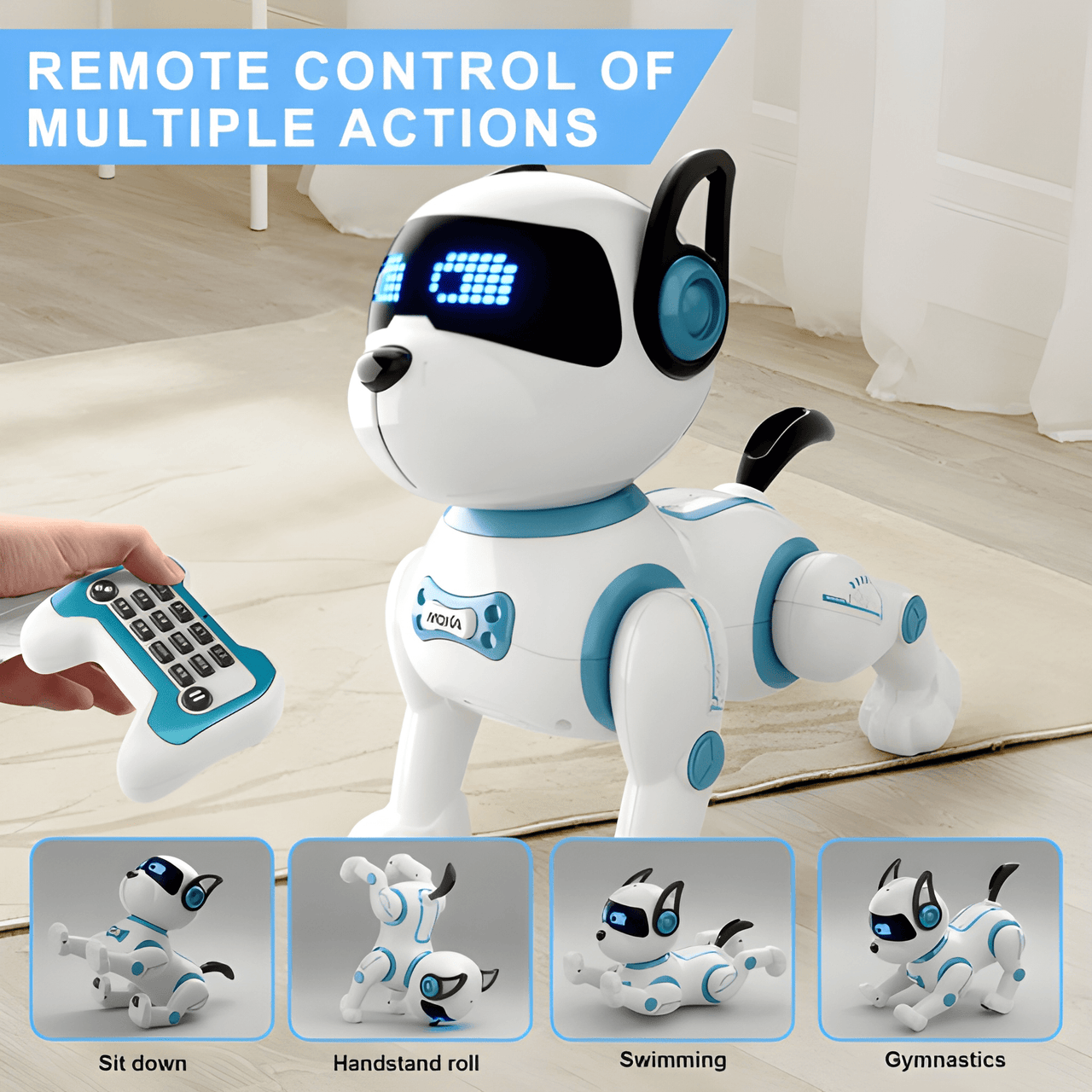 INTELLIGENT ROBOT BULL DOG WALKING TOY