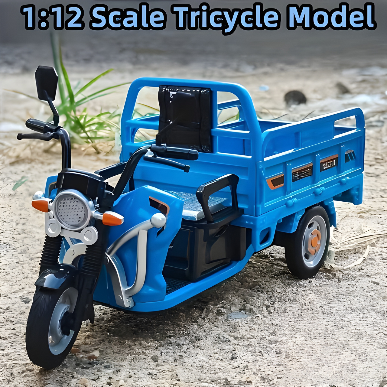 1:12 SCALE DIECAST TRICYCLE CARGO TRUCK - DETAILED MODEL VEHICLE