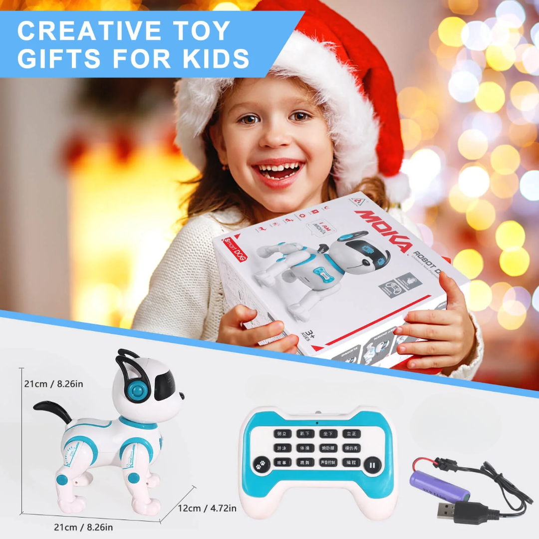 INTELLIGENT ROBOT BULL DOG WALKING TOY