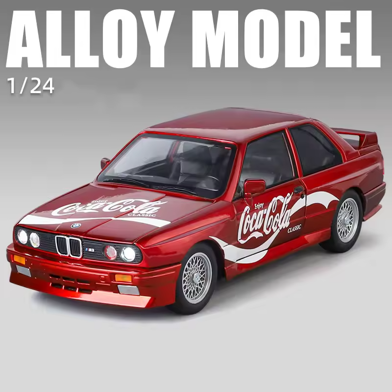 1:24 BMW M3 CLASSIC RED ALLOY DIECAST MODEL CAR