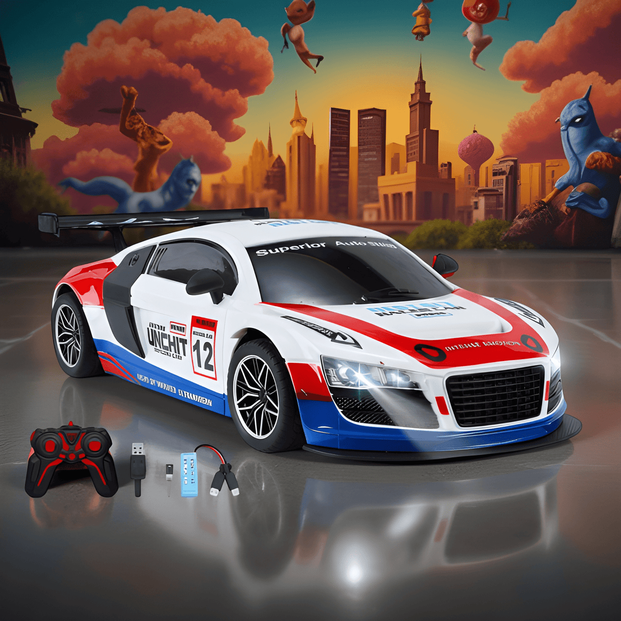 1:18 RC SIMULATION DRIFT CAR – DAZZLING LIGHTS EDITION