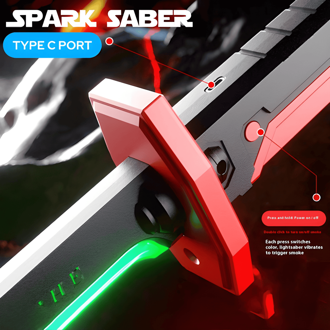 SPARKBLADE LED SWORD WITH SMOKE & SPARK EFFECT