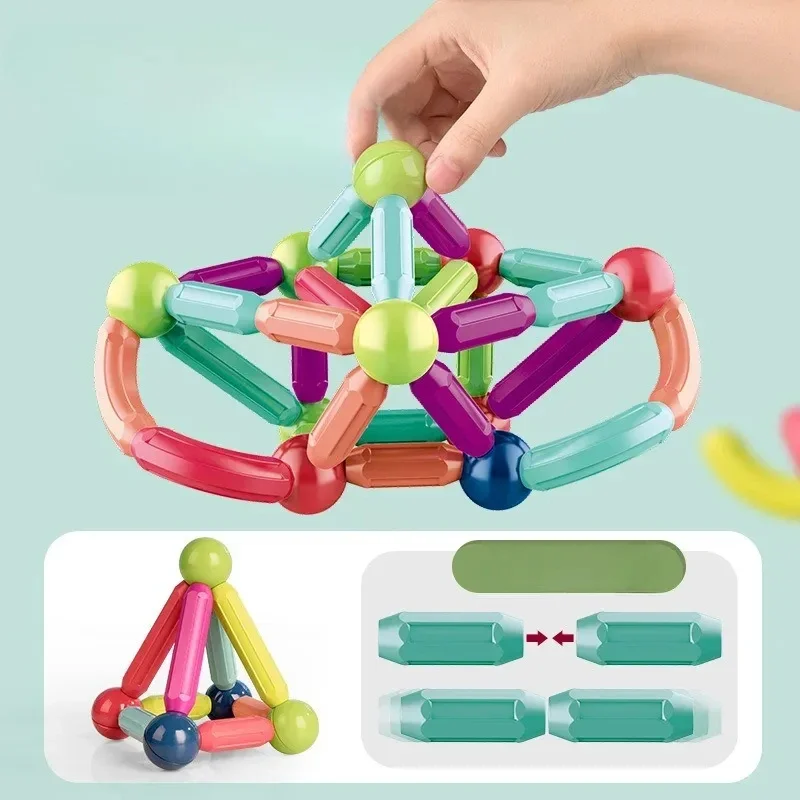MAGNETIC STICK BUILDING BLOCKS SET 36 PCS - MULTI COLOR