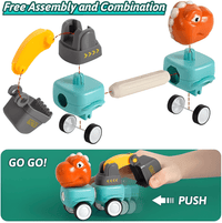 Thumbnail for DIY MAGNETIC RODS DINOSAUR CONSTRUCTION TRUCK TOY - 58PCS