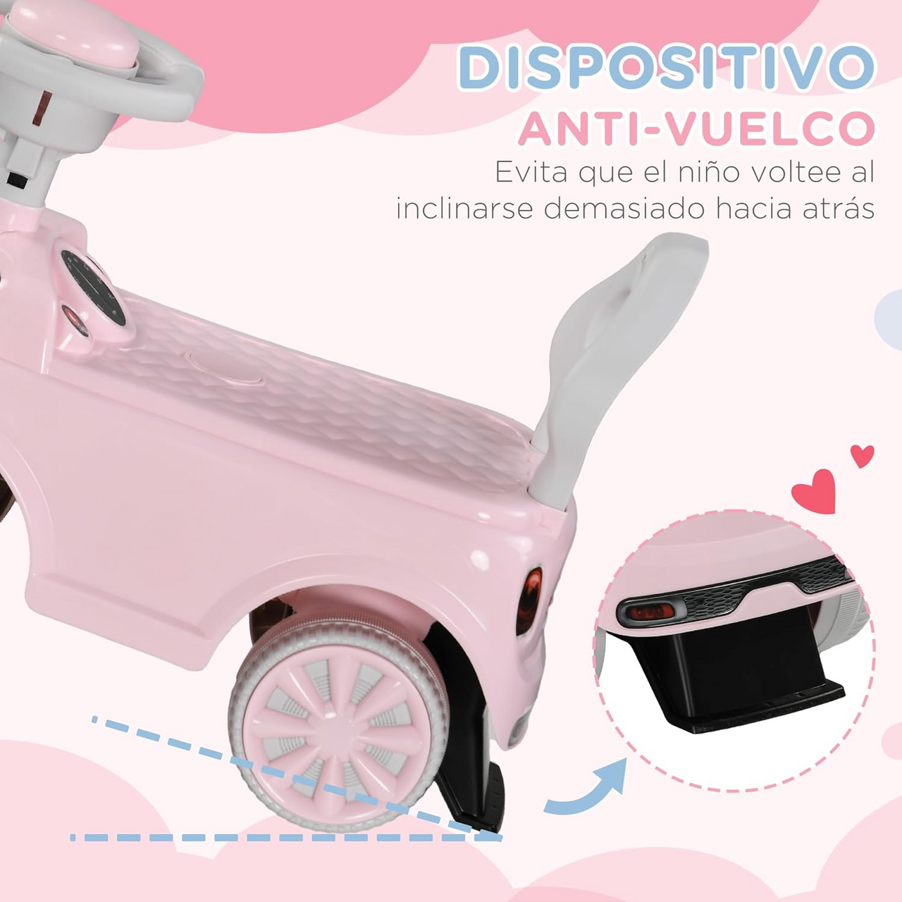 FOOT TO FLOOR PUSH CAR WITH LIGHT & MUSIC