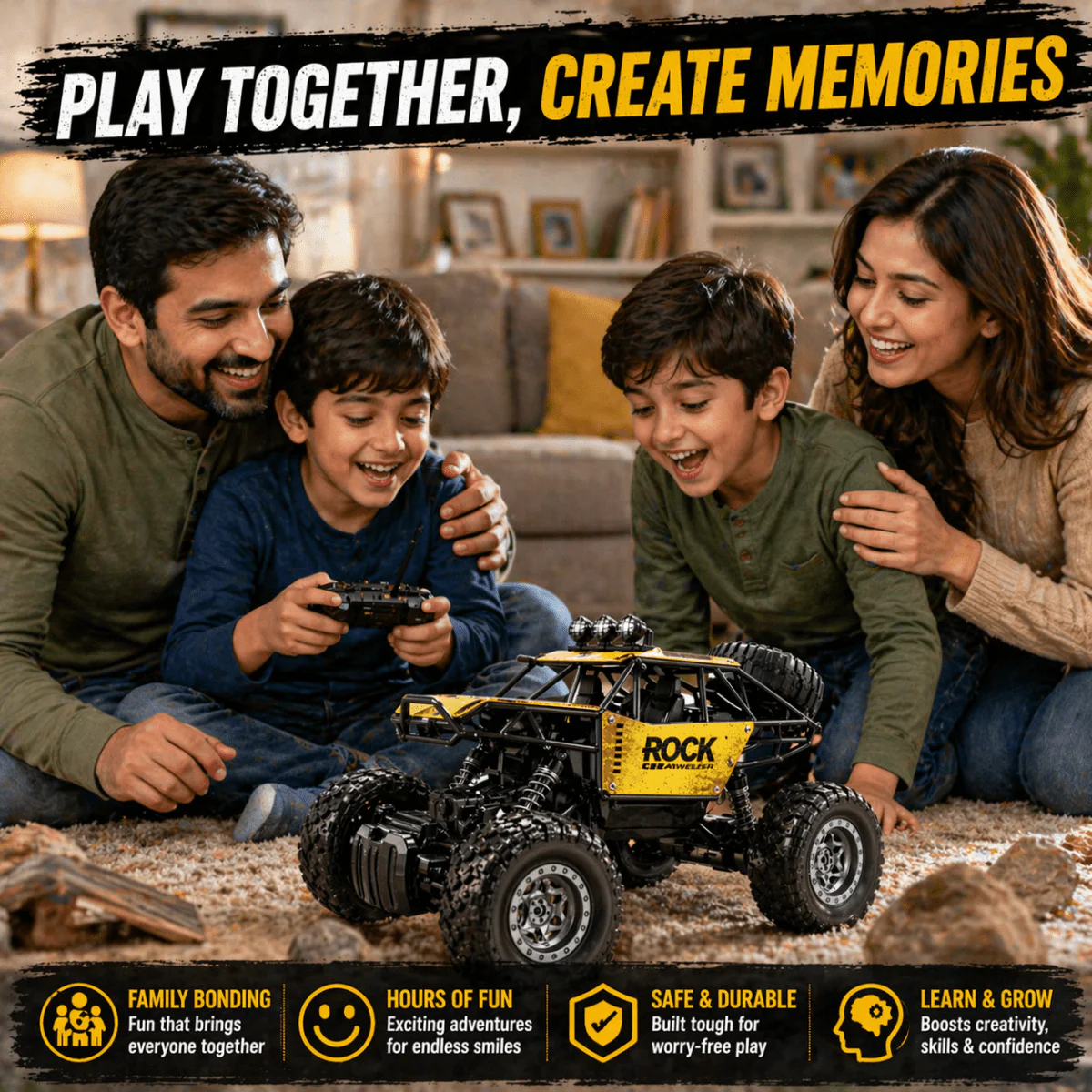 2.4GHZ RC SPRAY CRAWLER JEEP – OFF-ROAD ROCK CRAWLER WITH MIST EFFECT