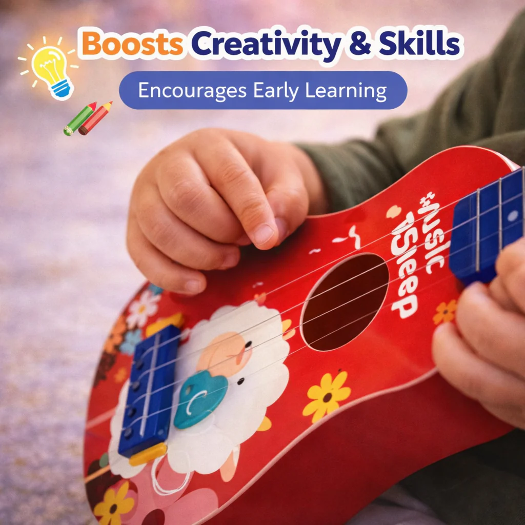 KIDS MUSICAL UKULELE GUITAR – COLORFUL LEARNING INSTRUMENT WITH FUN SOUND
