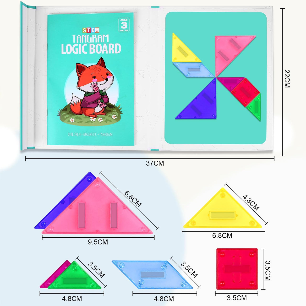 TANGRAM MAGNETIC LOGIC BOARD