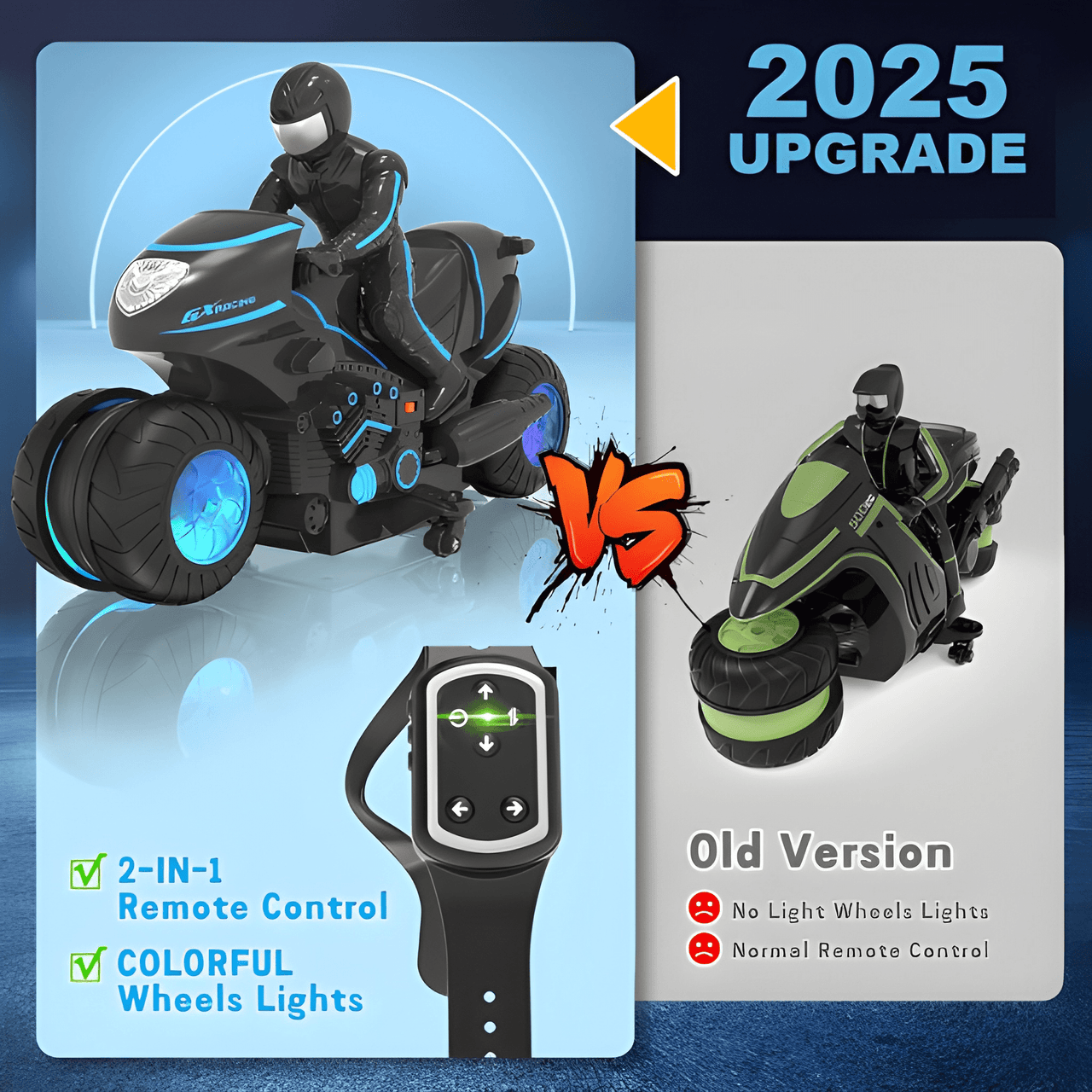 REMOTE CONTROL STUNT BIKE WITH WATCH FOR KIDS