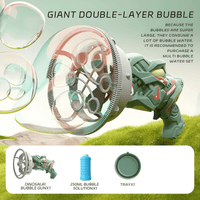 Thumbnail for 2 IN 1 DINOSAUR LARGE BUBBLES GUN FOR KIDS