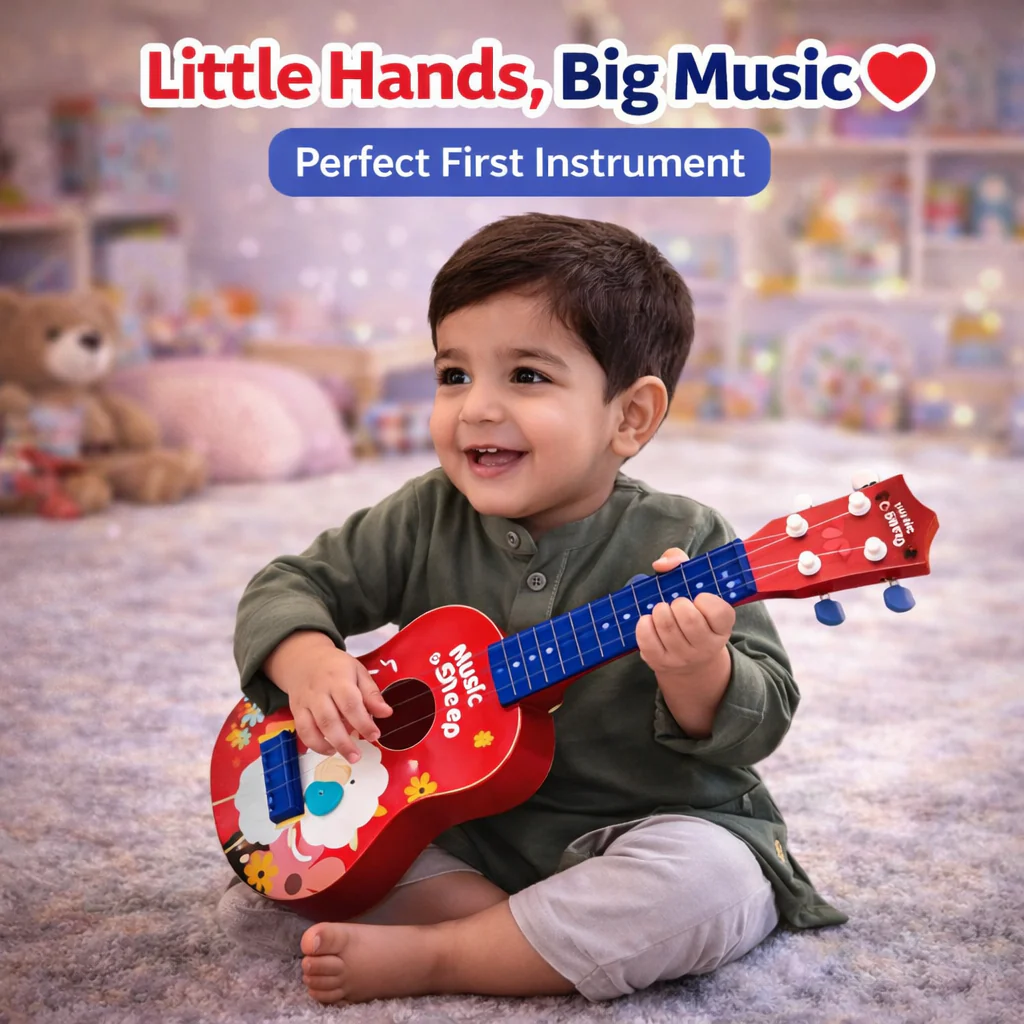 KIDS MUSICAL UKULELE GUITAR – COLORFUL LEARNING INSTRUMENT WITH FUN SOUND