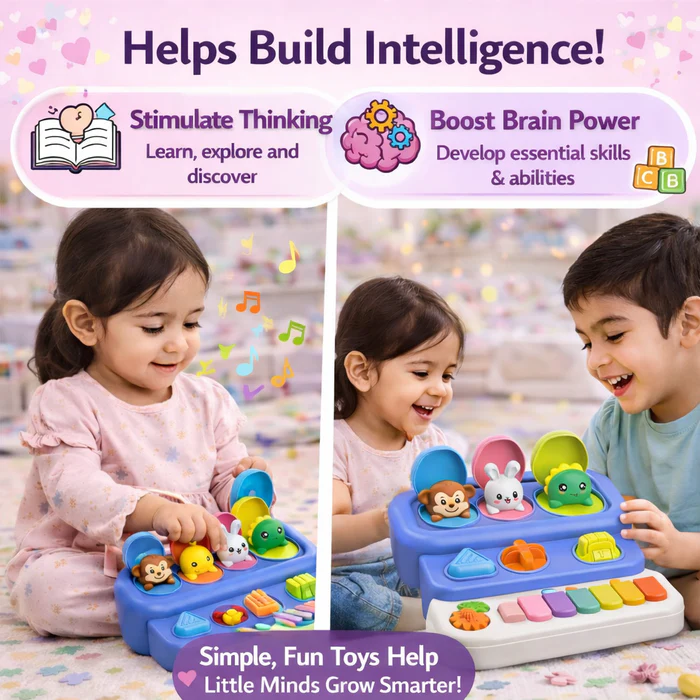 2 IN 1 ANIMAL MUSICAL PIANO & XYLOPHONE