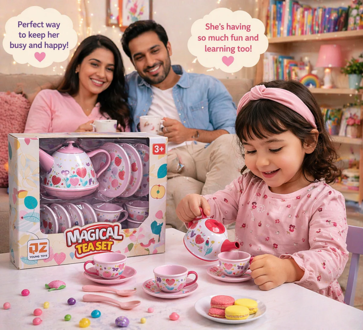 MAGICAL COLOURFUL KIDS TEA SET