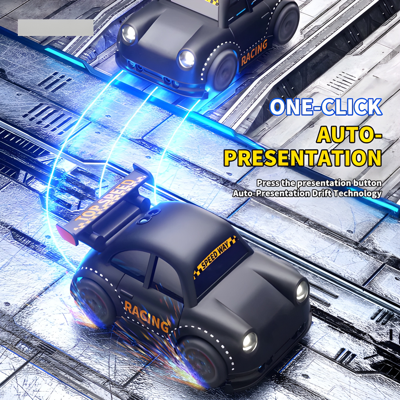 SMART MINI MULTIFUNCTIONAL RC CAR WITH FOLLOW, ESCAPE & MODES ( PACK OF 1 )