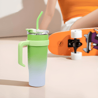 Thumbnail for GRADIENT TRAVEL TUMBLER WITH HANDLE & STRAW