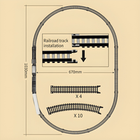 Thumbnail for VINTAGE ELECTRIC STEM TRAIN WITH TRACKS ( 4 SET )