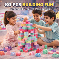 Thumbnail for 80 PCS SOFT RUBBER BUILDING BLOCKS SET – CREATIVE LEARNING BLOCKS