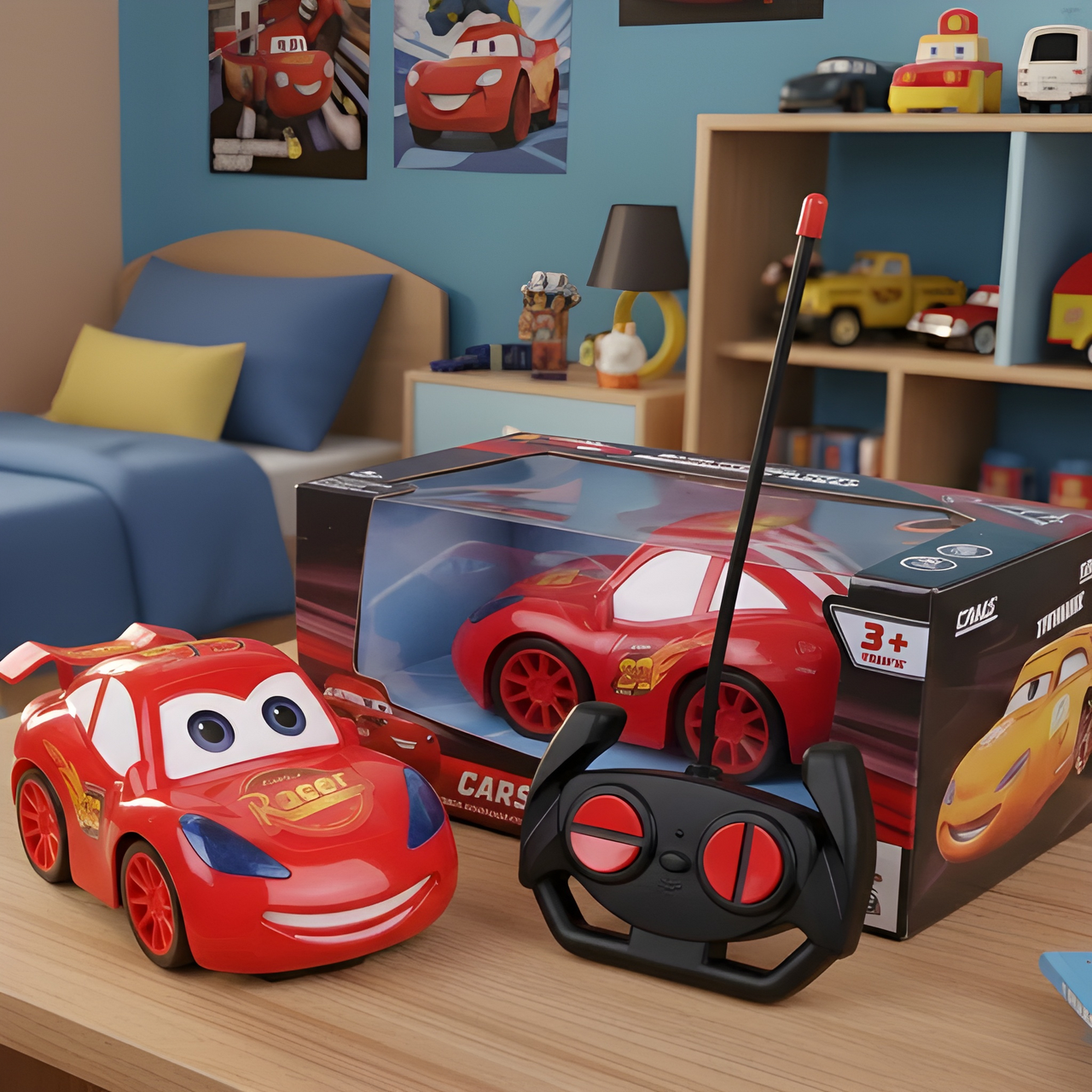 CARTOON REMOTE CONTROL CAR - LIGHTNING RACER RC CAR FOR KIDS