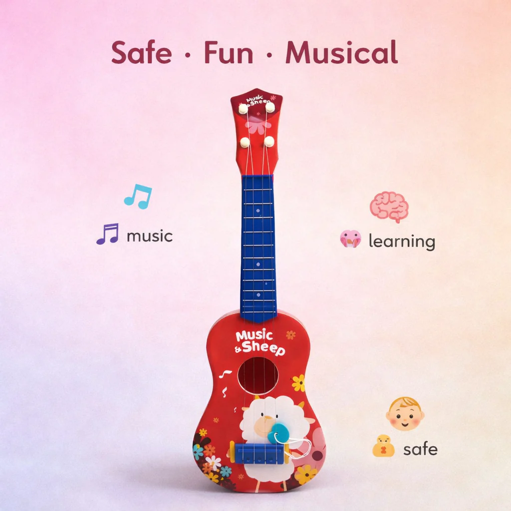 KIDS MUSICAL UKULELE GUITAR – COLORFUL LEARNING INSTRUMENT WITH FUN SOUND