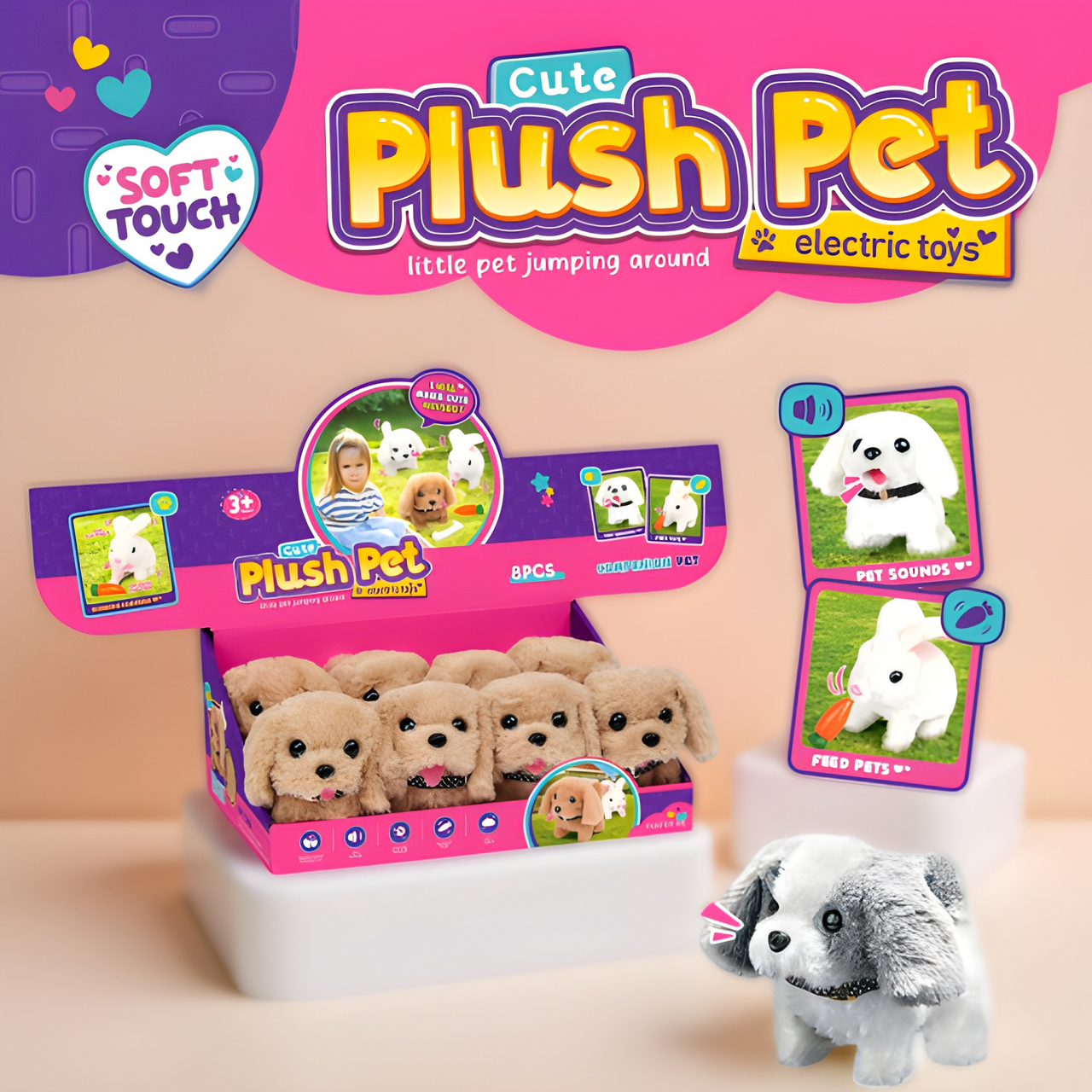 CUTE WALKING DOG PLUSH PET WITH SOUND ( PACK OF 1 )