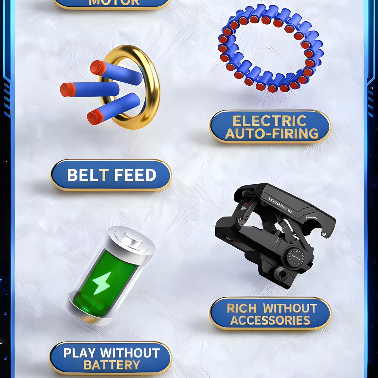 ELECTRIC GUN RECHARGEABLE SOFT BULLET SUCTION CUP BULLET